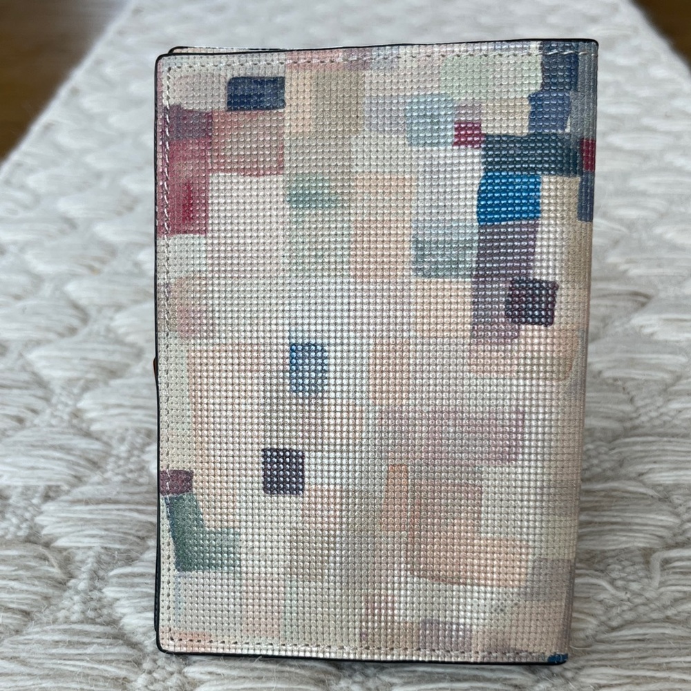 Euc Tumi Multicolor Patchwork Passport Cover - image 6